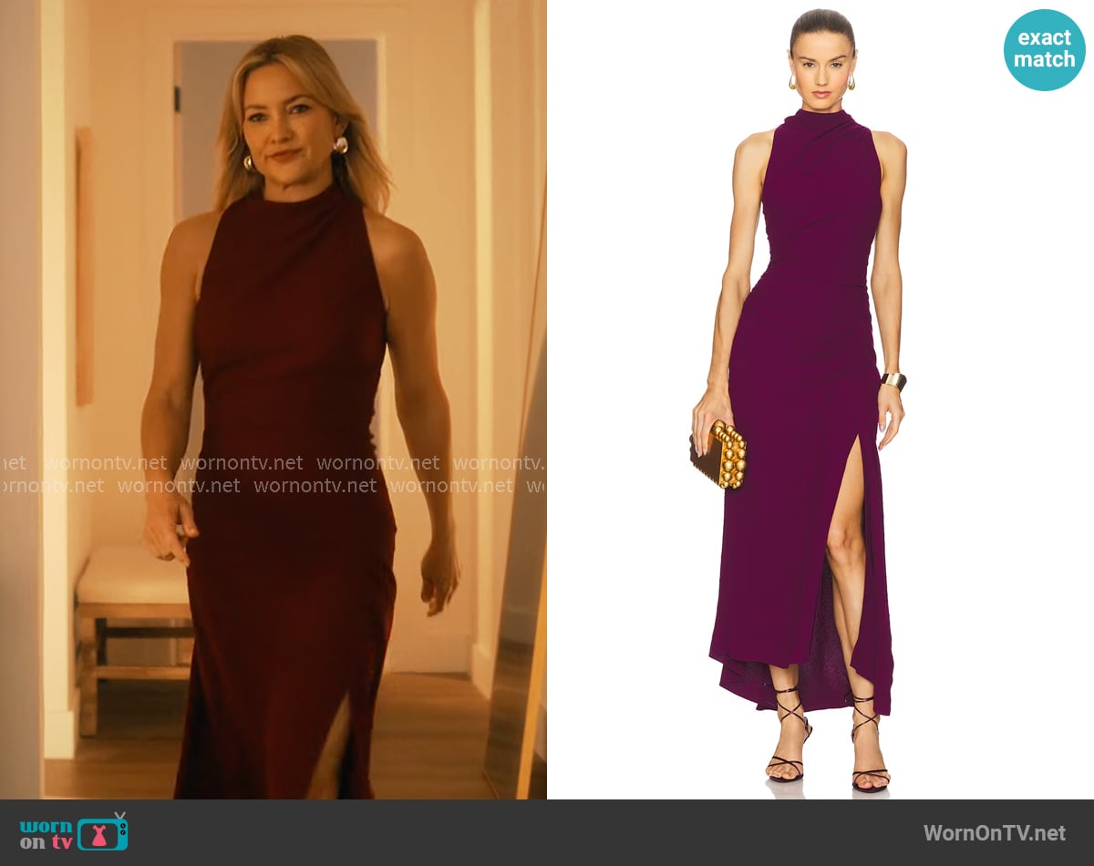 A.L.C. Inez Dress in Jewel worn by Isla Gordon (Kate Hudson) on Running Point