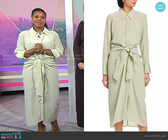 A.L.C. Mila Dress in Spearmint worn by Sheinelle Jones on Today