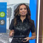 Adelle’s black leather button down dress on Today