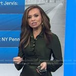Adelle’s green asymmetric button shirtdress on Today