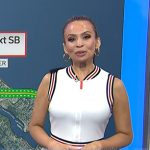 Adelle’s white stripe trim pleated tennis dress on Today