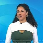 Arianna’s green tennis dress and white crop top on Today
