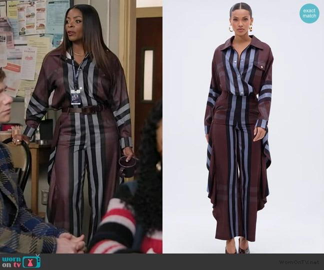 Akira Luxury Life Plaid Button Down worn by Ava Coleman (Janelle James) on Abbott Elementary