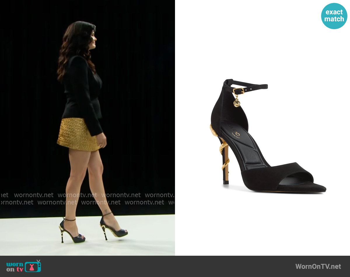 Aldo Medeza Ankle Strap Pointed Toe Sandal worn by Katie Logan (Heather Tom) on The Bold and the Beautiful