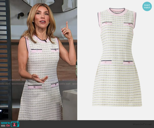 Aldomartins Tweed Knit Mini Dress worn by Adrianna Costa on Access Hollywood