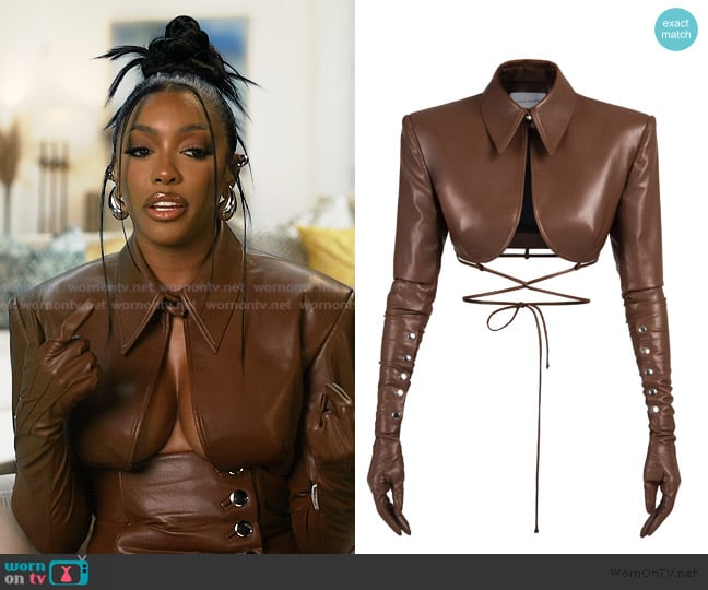 Aleksandre Akhalkatsishvili Cropped Blazer worn by Porsha Williams on The Real Housewives of Atlanta
