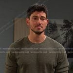 Alex’s olive green long sleeve tee on Days of our Lives