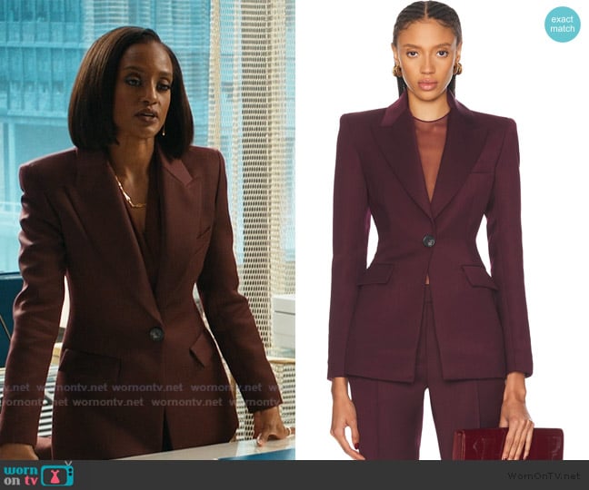 Alex Perry Single Breasted Fitted Blazer worn by Olympia (Skye P. Marshall) on Matlock