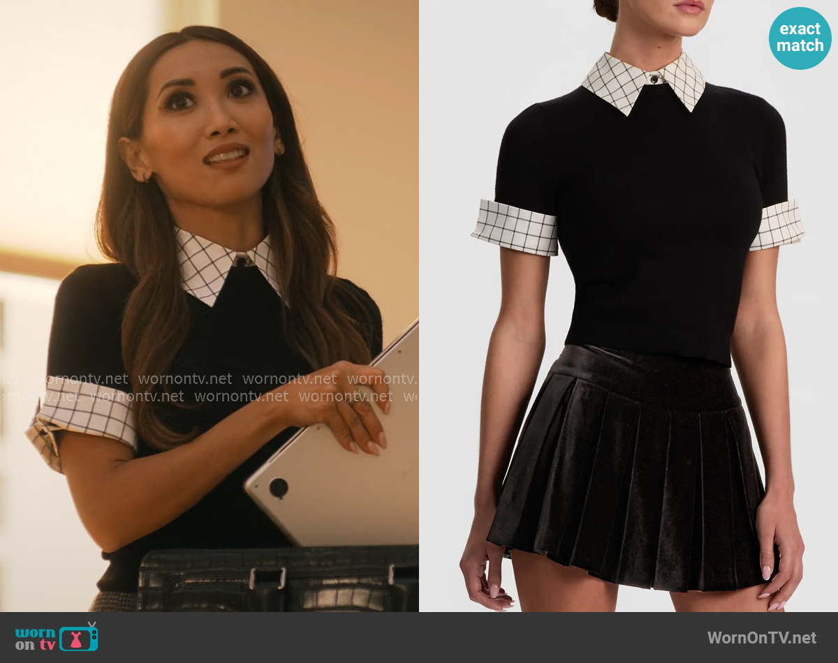 Alice + Olivia Aster Sweater worn by Ali Lee (Brenda Song) on Running Point