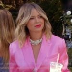 Amanda’s pink oversized blazer on The Real Housewives of Beverly Hills