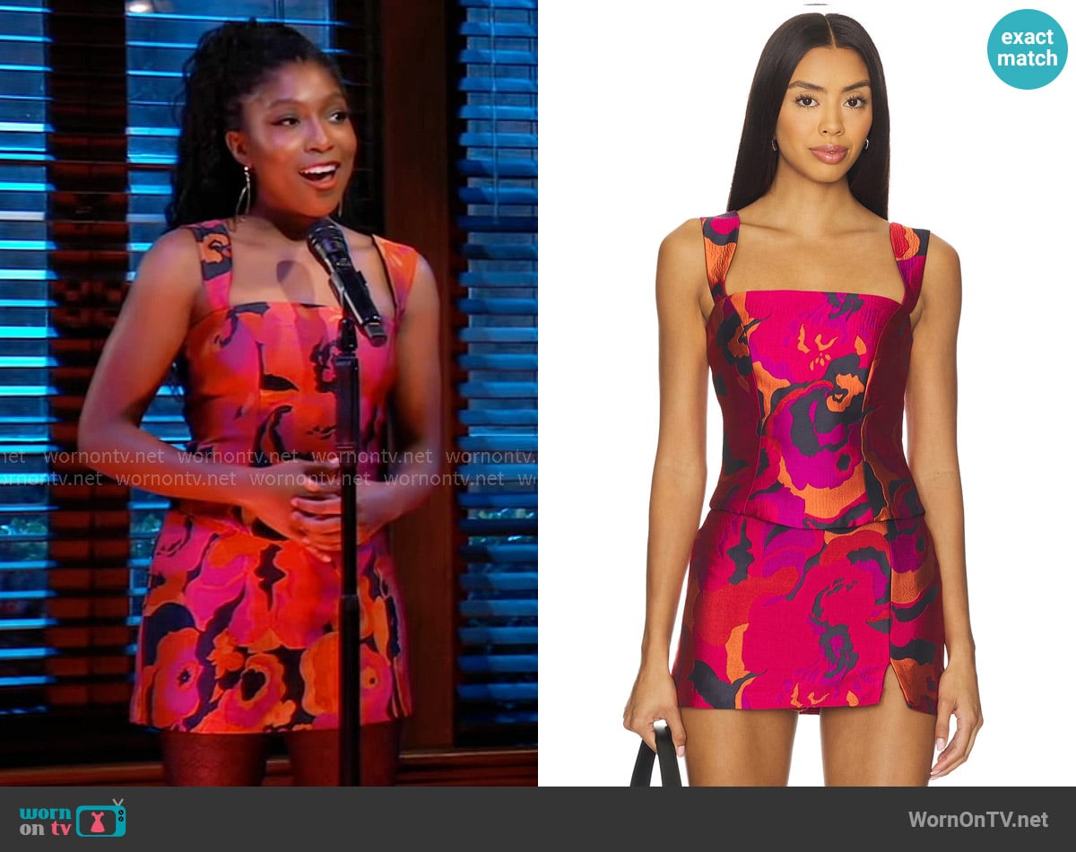 Amanda Uprichard Ceronne Top worn by Trina Robinson (Tabyana Ali) on General Hospital
