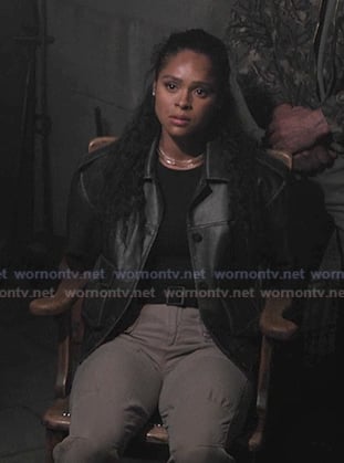 Andrea’s black leather jacket on Marshals