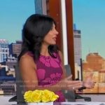 Dr. Tara Narula’s pink floral sleeveless dress on Good Morning America