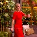 Sara’s red short sleeve dress on The View