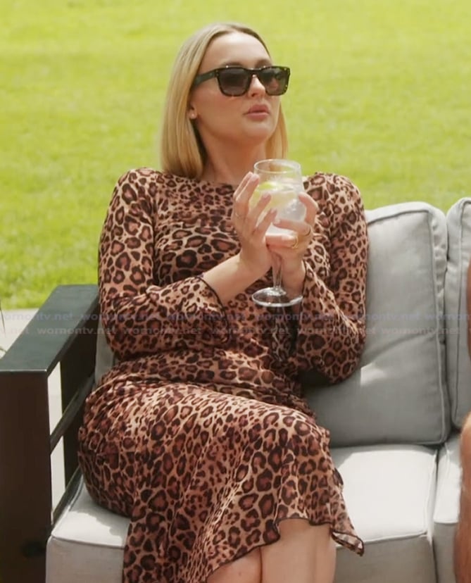 Bailey’s leopard print dress on Summer House