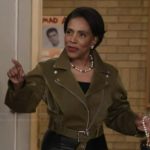 Barbara’s green moto jacket on Abbott Elementary