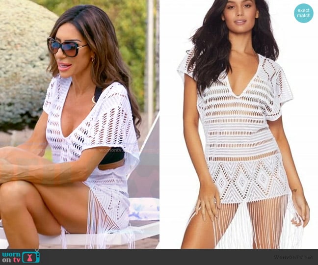 Beach Bunny Bikini Desert Dreamer Tunic worn by Rulla Nehme Pontarelli on The Real Housewives of Rhode Island