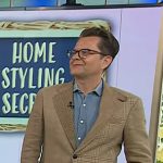 Nathan Turner’ beige plaid patch pocket blazer on Today
