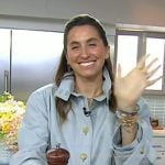 Sabrina Rudin’s blue belted jacket and pants on Today