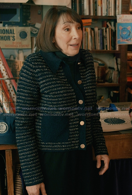 Bev’s blue tweed jacket on Elsbeth