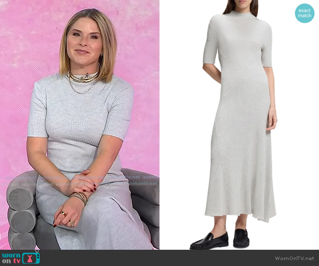 Boss Farie Rib Wool Maxi Sweater Dress worn by Jenna Bush Hager on Today