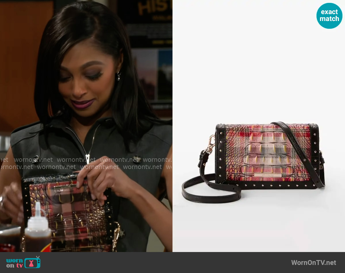 Brahmin Minuette Bag in Merryweather worn by Kat Richardson (Colby Muhammad) on Beyond the Gates