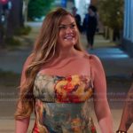 Brittany’s abstract print mini dress on The Valley