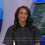 Brittany’s black shirtdress with white stitching on Good Morning America