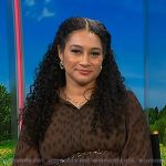 Morgan’s brown leopard maxi dress on NBC News Daily