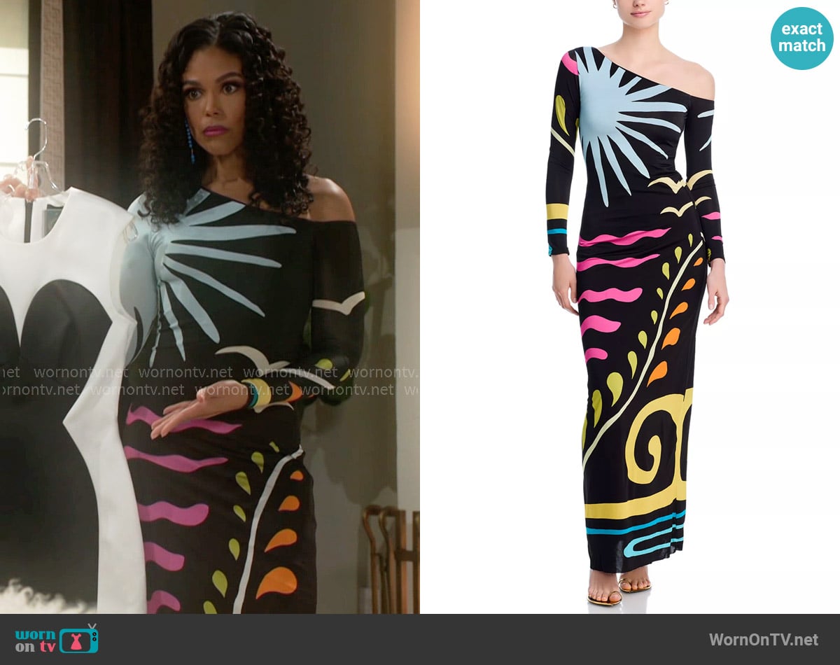 Cala de la Cruz Lourdes Swim Cover-Up Dress worn by Dani Dupree (Karla Mosley) on Beyond the Gates