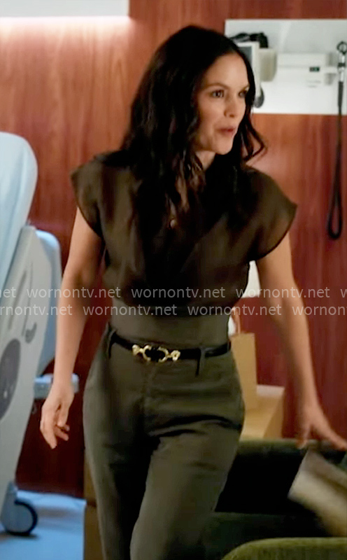Charlie’s olive top on Scrubs