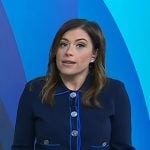 Chloe’s navy contrast trim jacket on Today