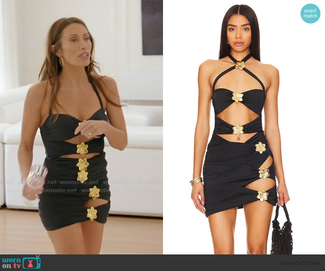 Cin Cin Diamond Cut Out One Piece worn by Alicia Carmody on The Real Housewives of Rhode Island