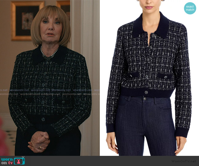 Cinq a Sept Ainara Cardigan worn by Isadora Lancaster (J. Smith-Cameron) on Elsbeth