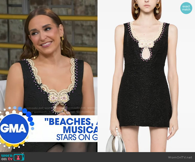 Cynthia Rowley Four Lace Trim Dress worn by Jessica Vosk on Good Morning America