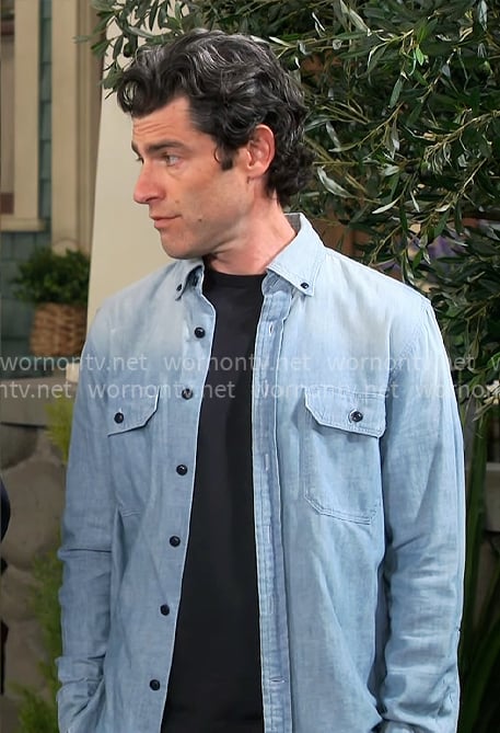 Dave’s denim shirt on The Neighborhood