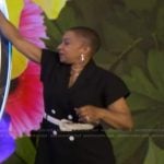 Deja Vu’s black contrast dress on Live with Kelly and Mark