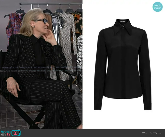 Dolce & Gabbana DNA Pointed-collar Shirt worn by Meryl Streep on Today