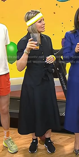 Dylan’s black belted shirtdress on Today