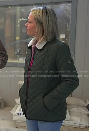 Dylan’s green quilted jacket on Today