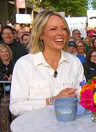Dylan’s white shirt jacket on Today