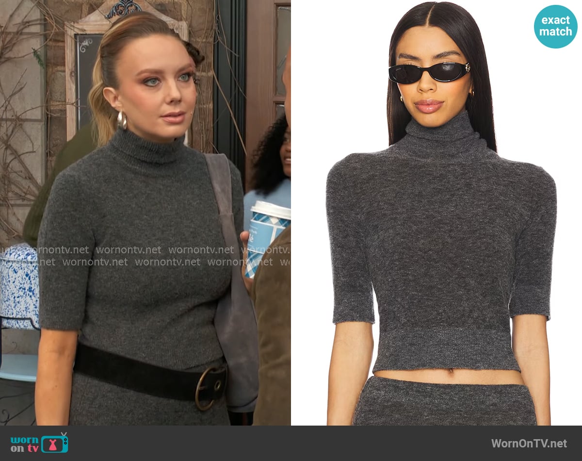 Eaves Mae Knit Top worn by Abby Newman (Melissa Ordway) on The Young and the Restless