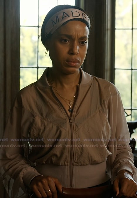 Eleanor’s sheer track jacket on Imperfect Women