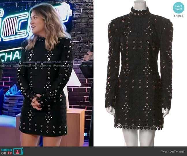 Elie Saab Turtleneck Mini Dress worn by Kelly Clarkson on The Voice