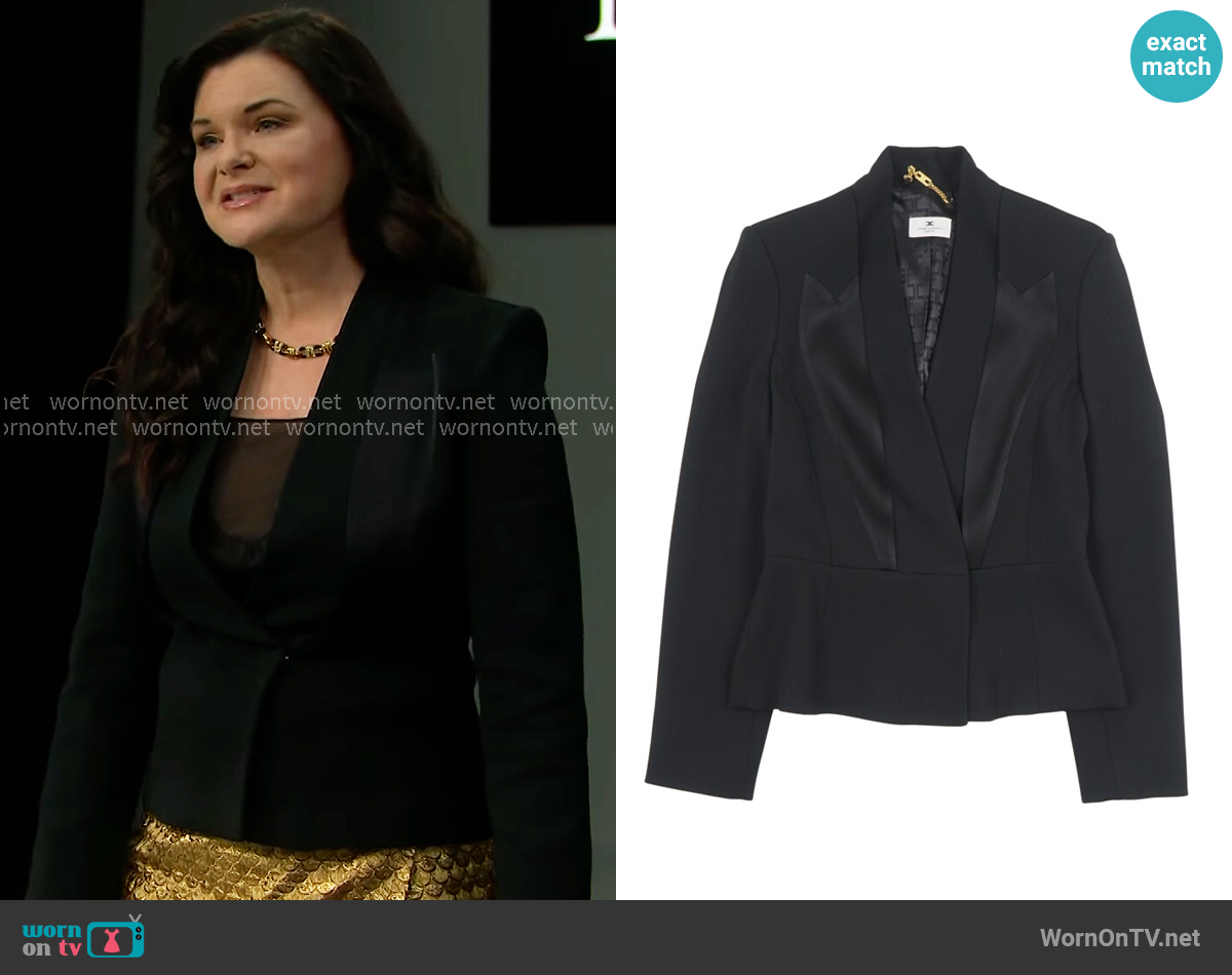Elisabetta Franchi Blazer worn by Katie Logan (Heather Tom) on The Bold and the Beautiful