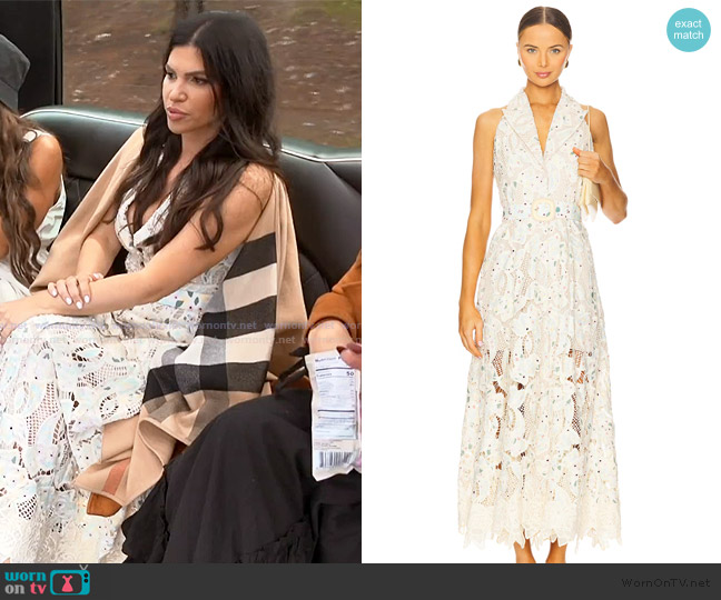 Elliatt Kyla Maxi Dress worn by Jo-Ellen Tiberi on The Real Housewives of Rhode Island