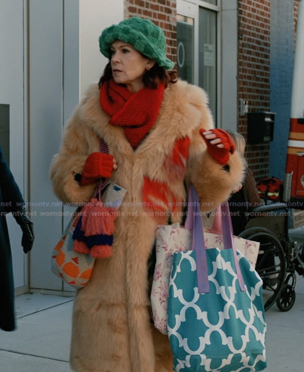 Elsbeth’s orange fur coat on Elsbeth