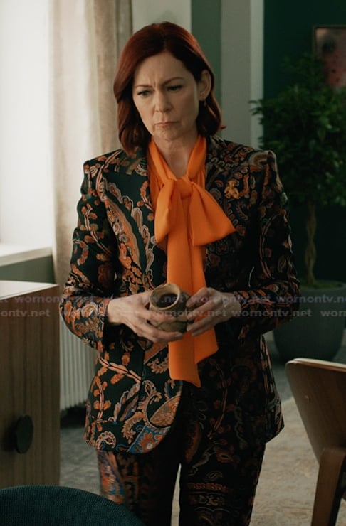Elsbeth’s paisley print jacquard blazer on Elsbeth
