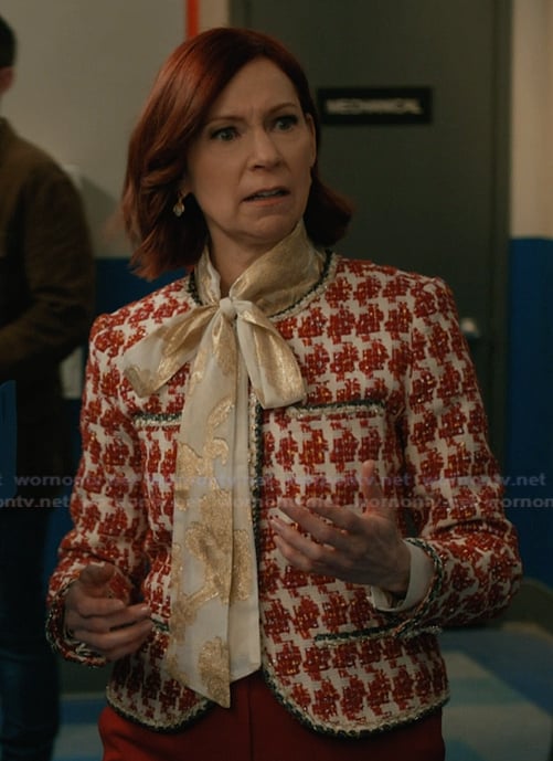 Elsbeth’s red tweed jacket on Elsbeth