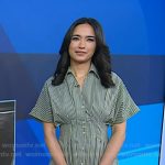 Emilie’s green striped eyelet shirtdress on Today